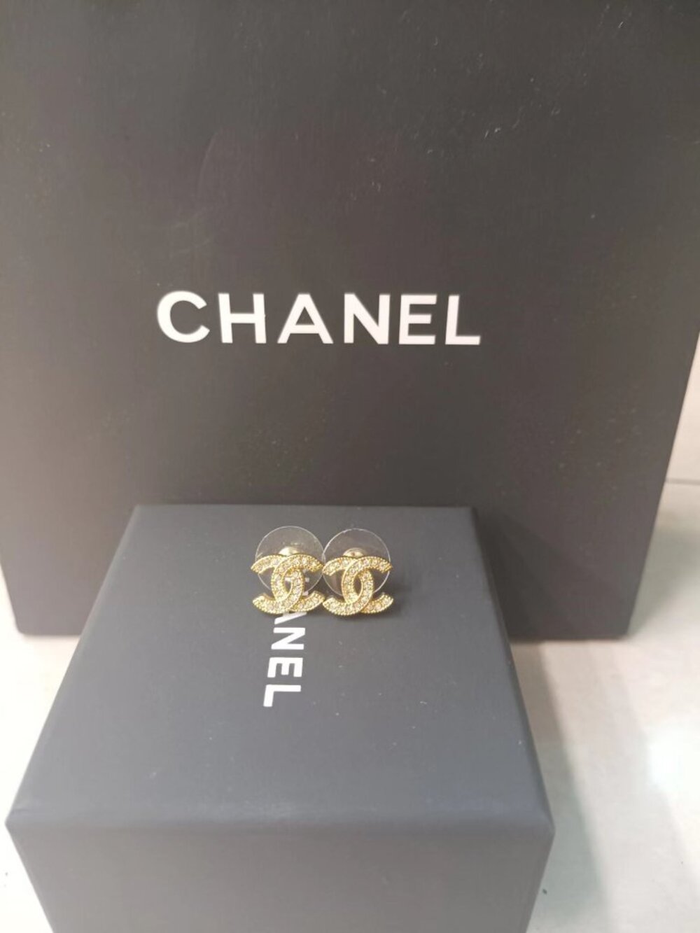 Chanel classic double C earrings
